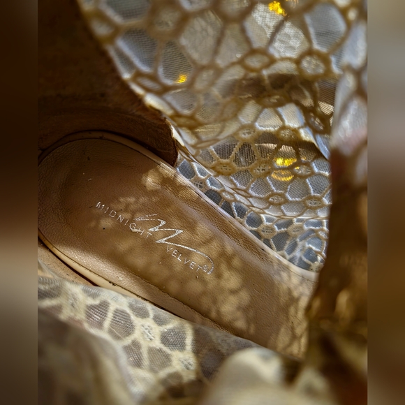 MIDNIGHT VELVET  Peep Toe Lace zip up Ankle Booties sz9 - Picture 11 of 16